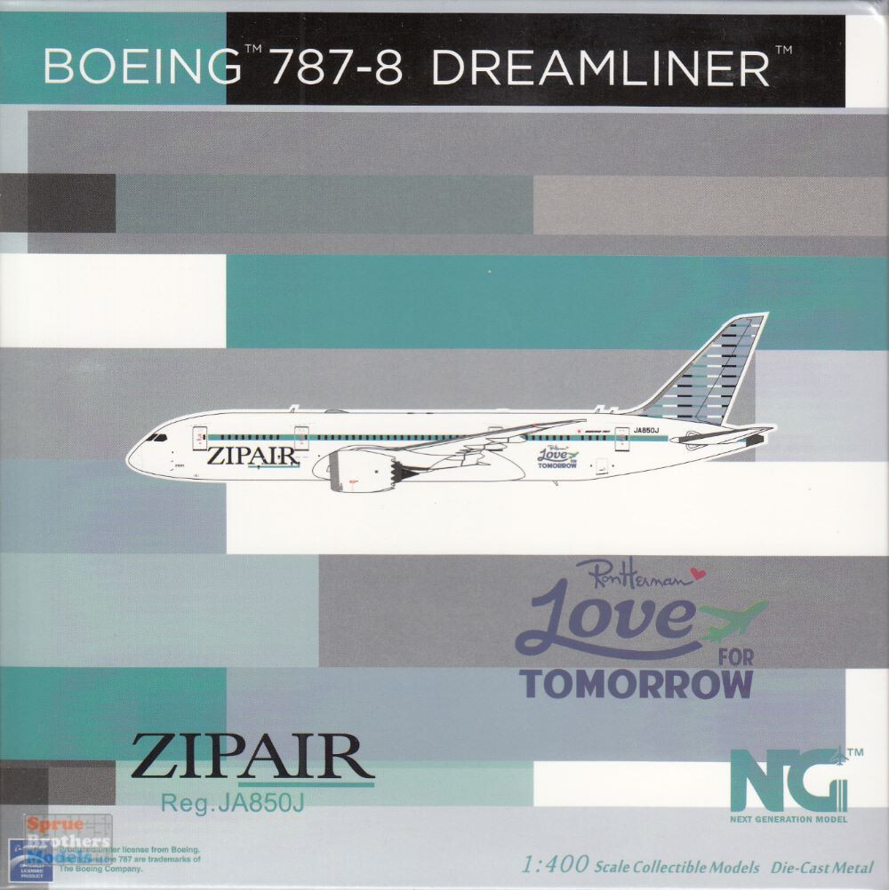 NGM59018 1:400 NG Model ZipAir Tokyo B787-8 Reg #JA850J ‘Love for Tomorrow’