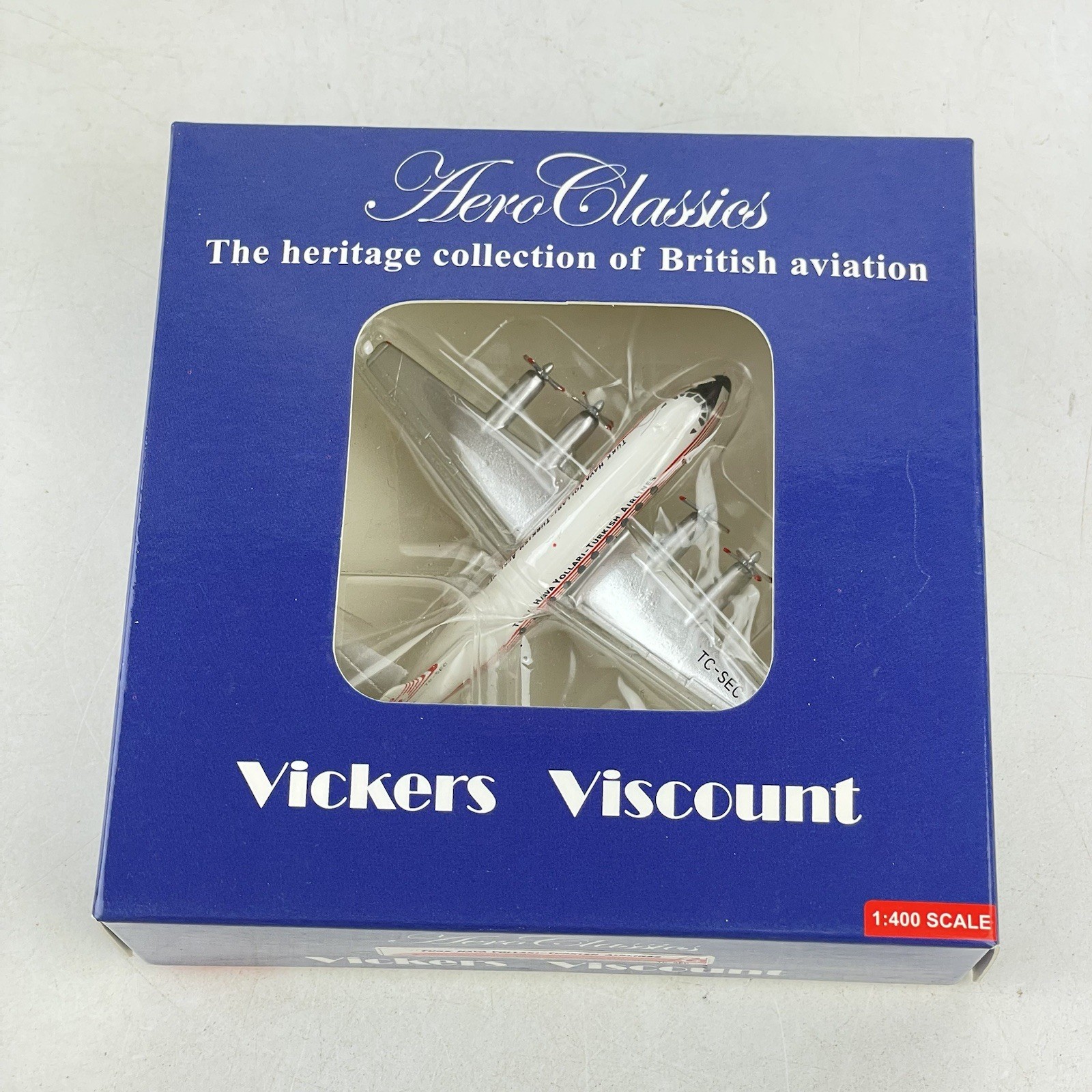 Boxed Aero Classics Vickers Viscount Turkish Airlines 1:400 Scale