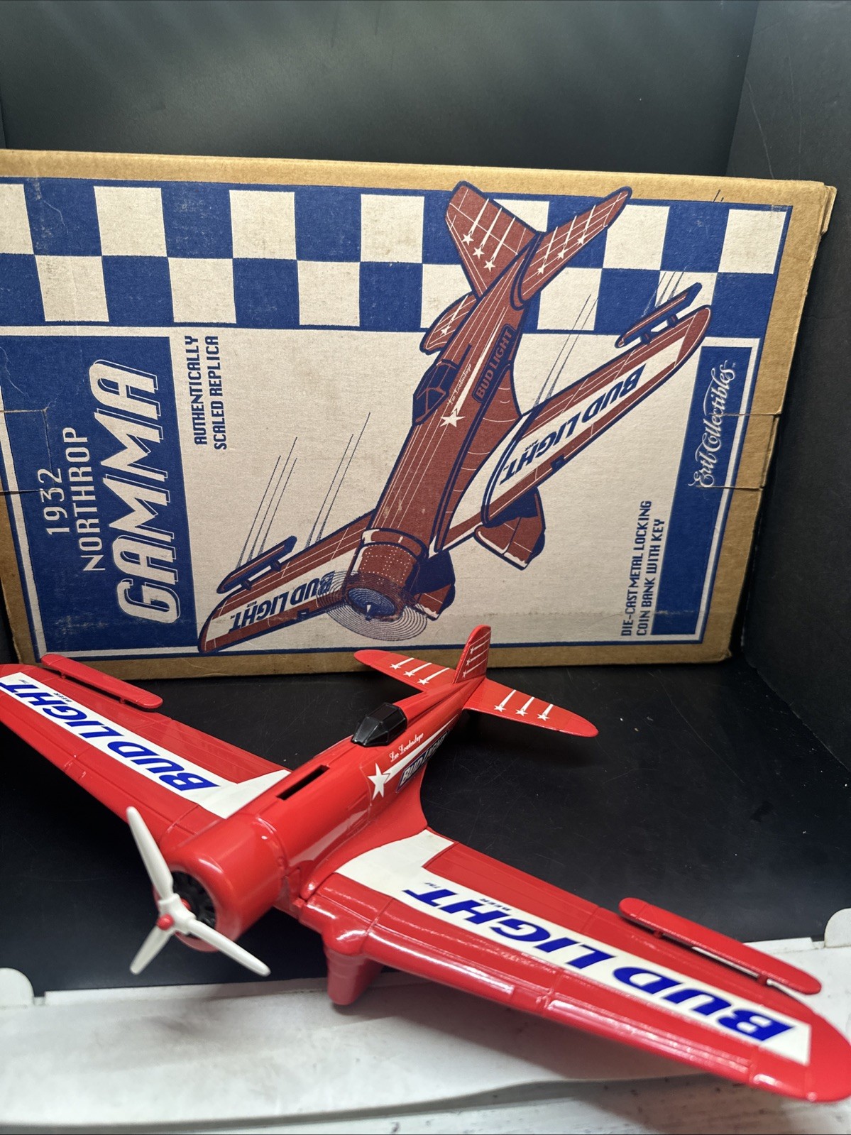 1932 Northrop Gamma Ertl Collectibles Bud Light 1:42 Diecast Airplane Display