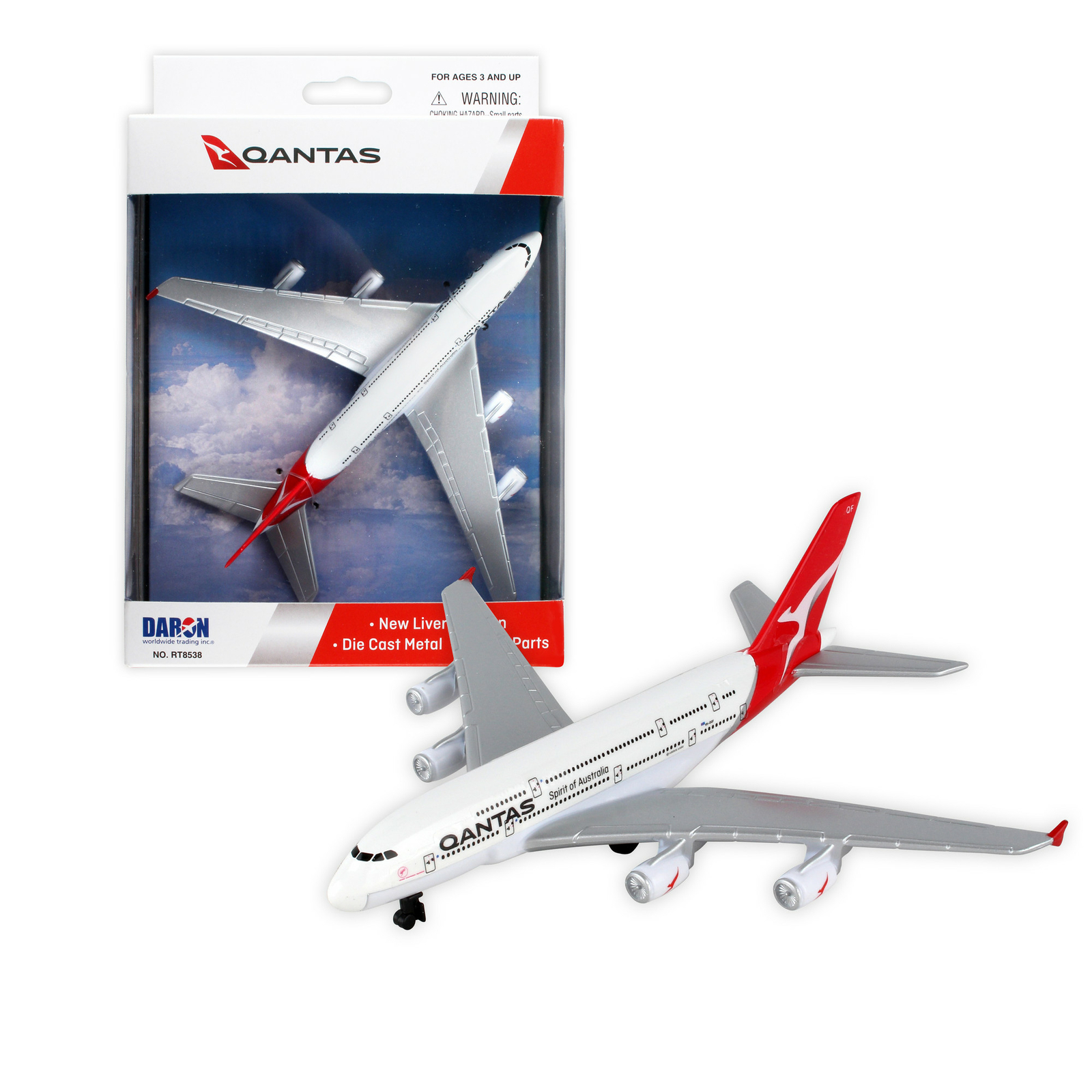 DARON RT8538-1 A380 QANTAS DIECAST AIRLINER