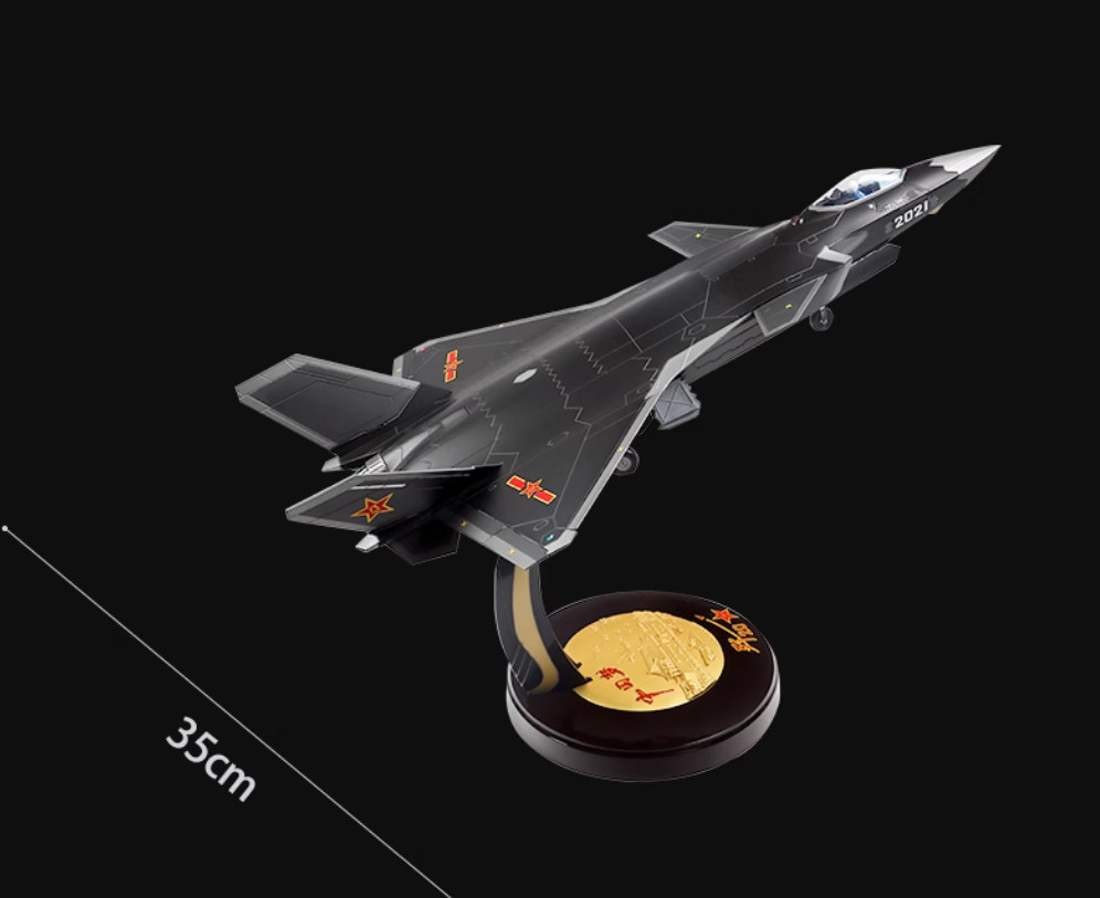 1:36 54CM CHINA J-20 Stealth Fighter Plane Diecast Military Aircraft Model