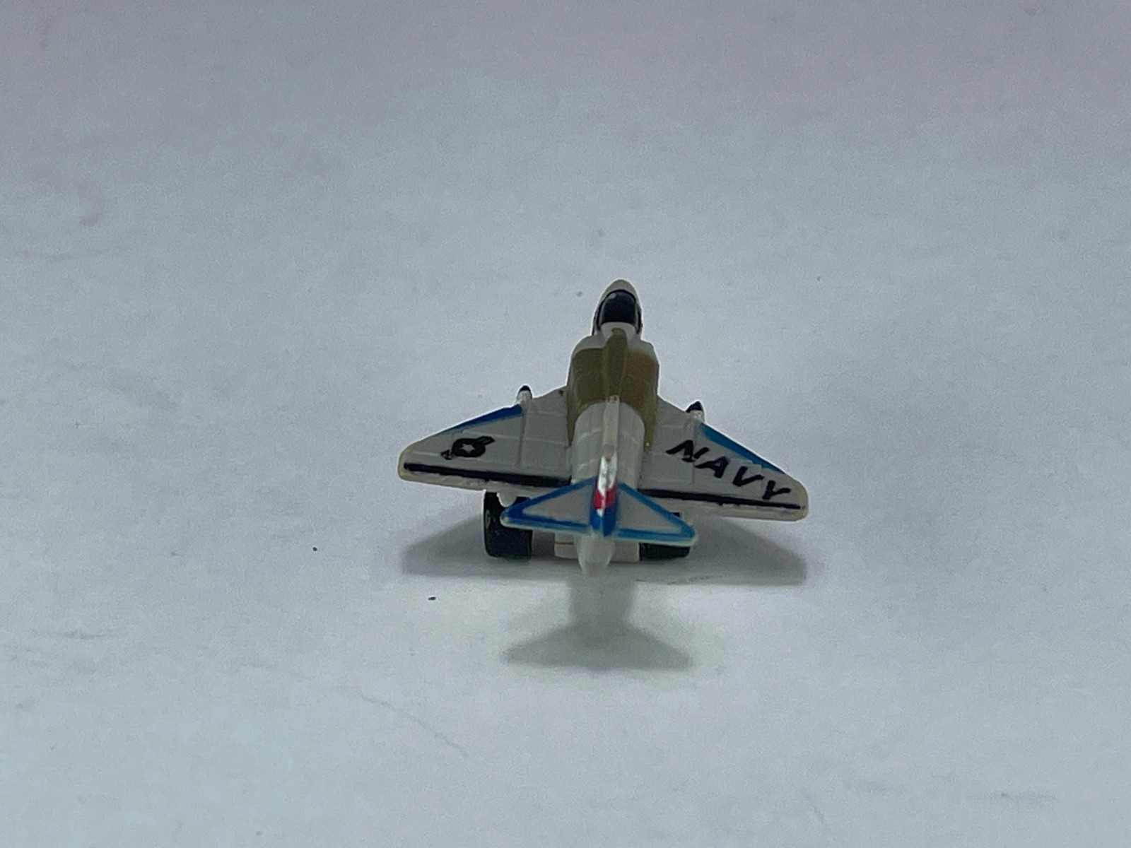 Micro Machines Funrise 1989 mini US Navy Fighter Jet #2 grey w/ red white blue
