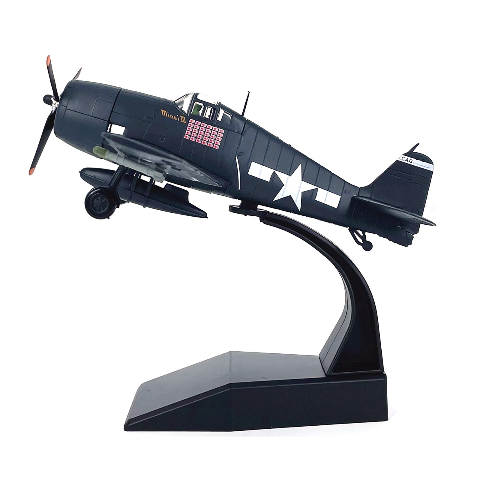 WWII Fighter Aircraft Model F6F Hellcat 1:72 Scale For Alloy Display