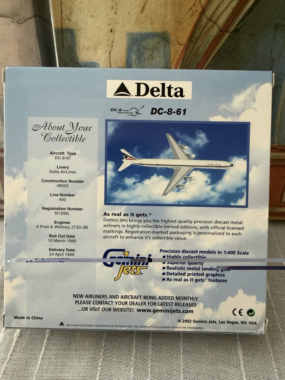 Gemini Jets Delta “Widget” Douglas DC-8-61 “VERY RARE” 1/400