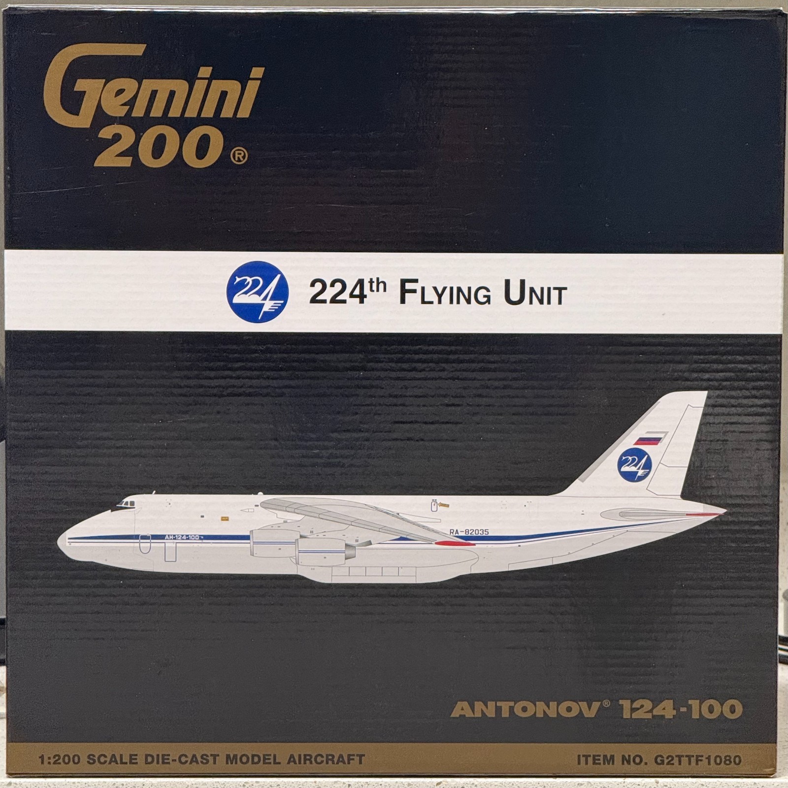 GeminiJets 1:200 – Antonov AN-124 – 224th Flying Unit RA-82035 – G2TTF1080