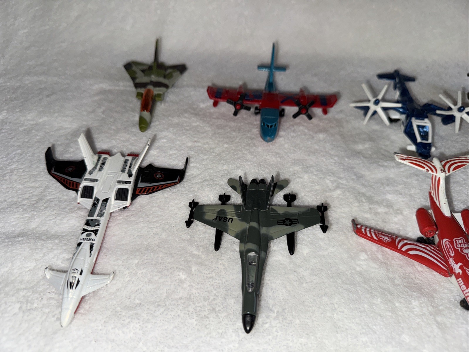Military Diecast Metal Aircraft Lot Of Mixed Jets Matchbox Hot Wheels Ect
