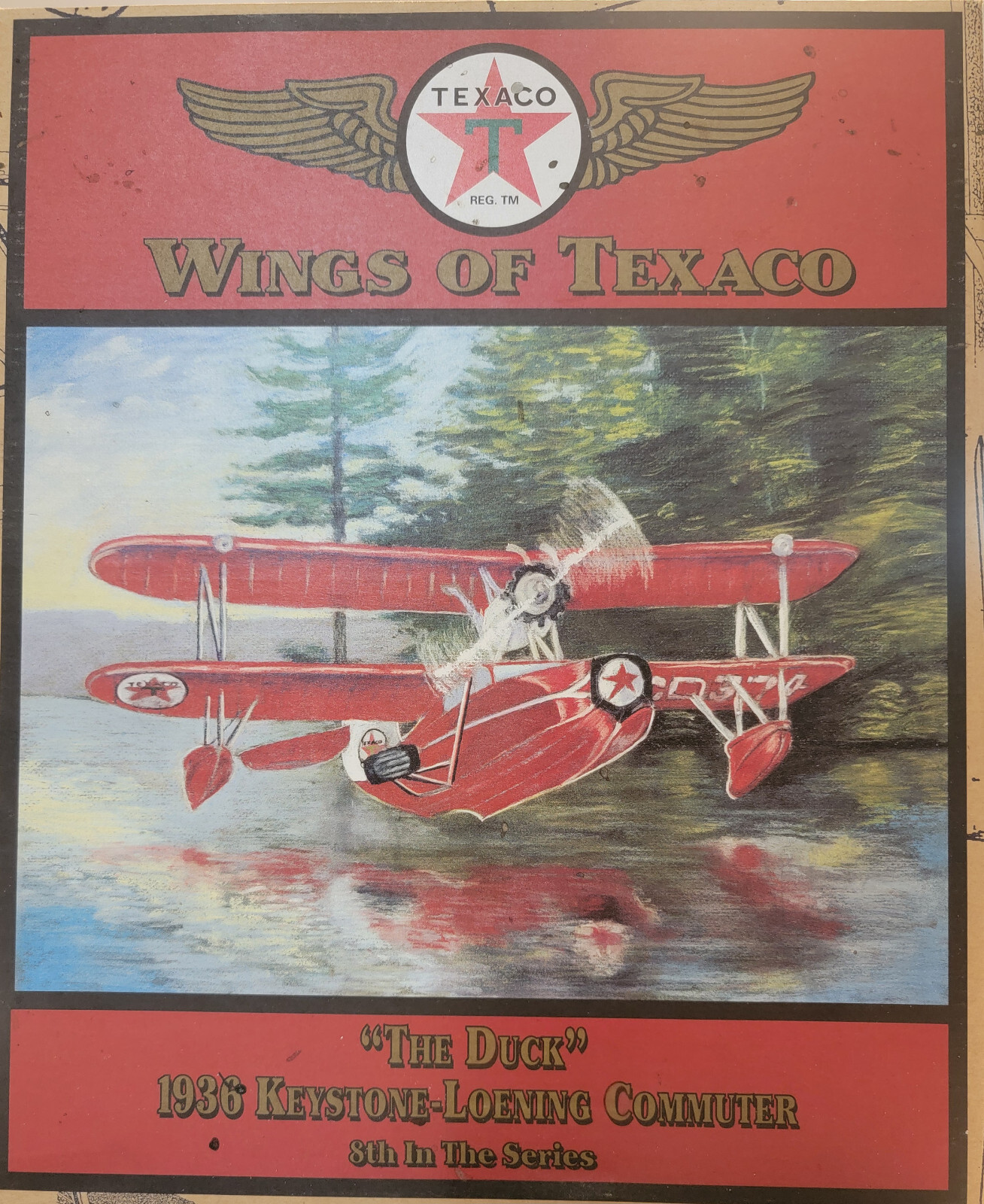 Wings of Texaco The Duck 1936 Commuter Die Cast Metal Airplane Bank