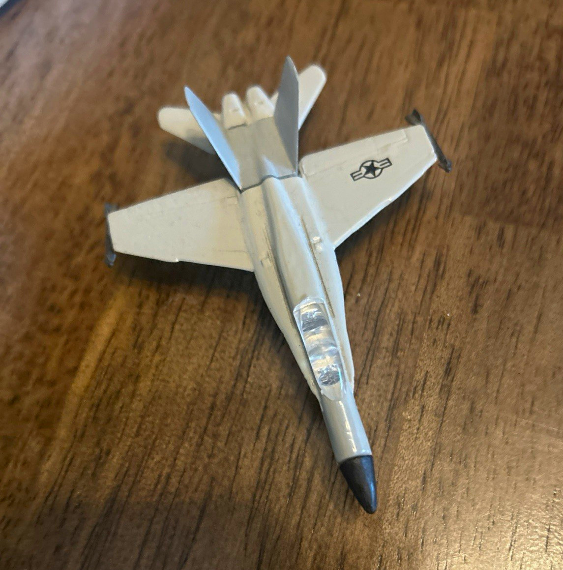 4” diecast model of an F/A-18 Hornet jet fighter