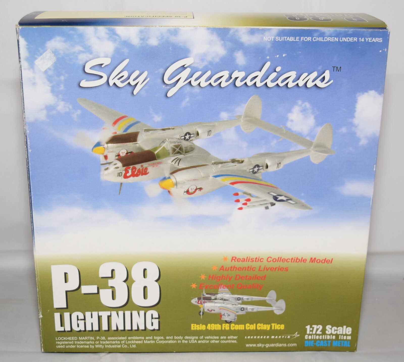 SKY GUARDIANS 355 5055 P-38 LIGHTNING ‘ELSIE’ CLAY TICE USAAF 1945 1:72 SCALE