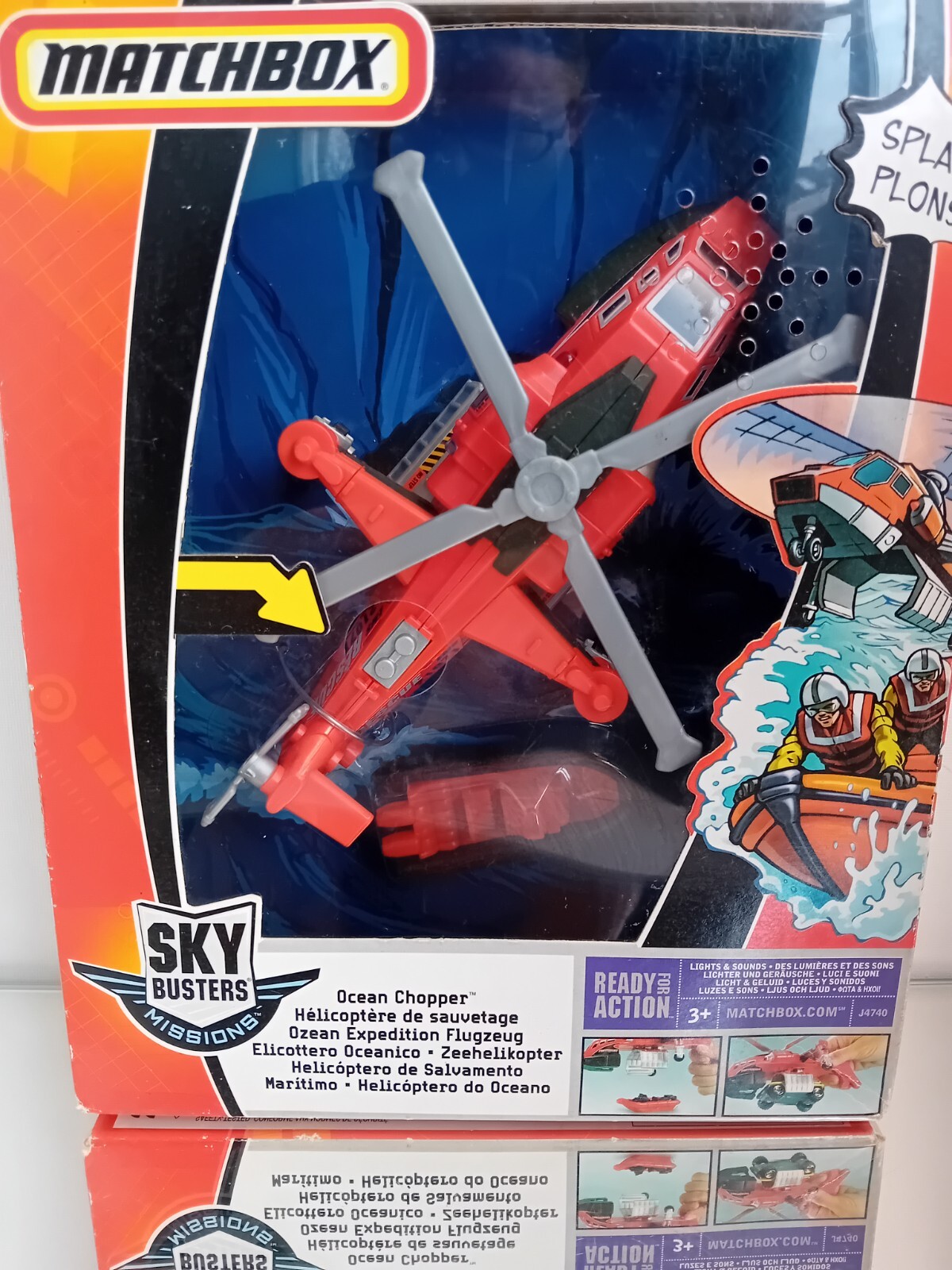 Matchbox Sky Busters Missions Ocean Chopper Helicopter In Box
