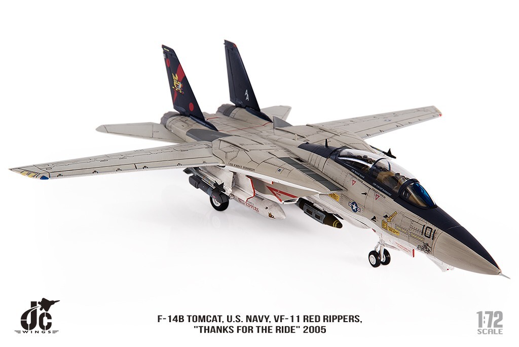 F-14B Tomcat USN VF-11 Red Rippers, Last F-14 Cruise, JC Wings JCW-72-F14-010