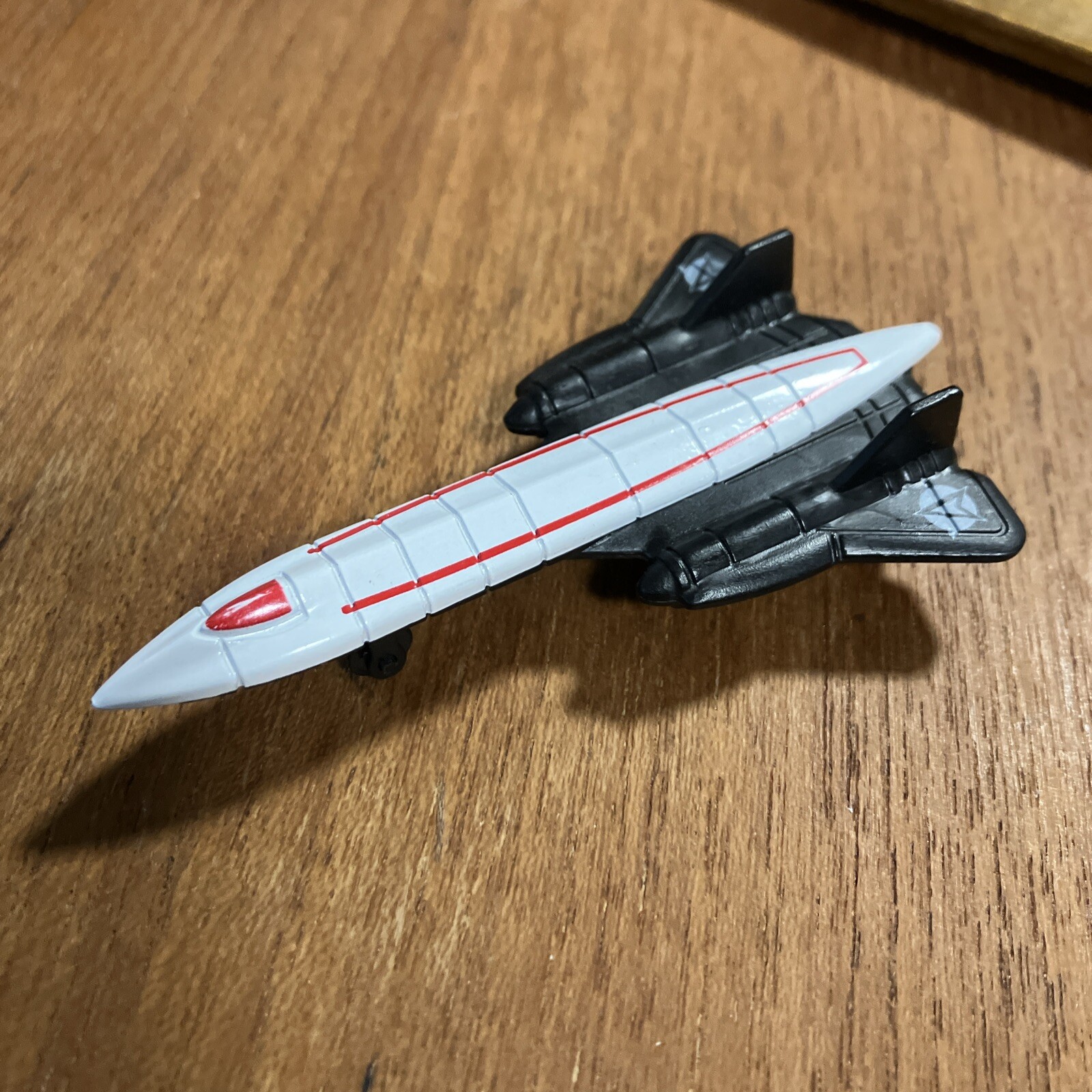 Vintage SR-71 Blackbird Die Cast Airplane White Red Black China