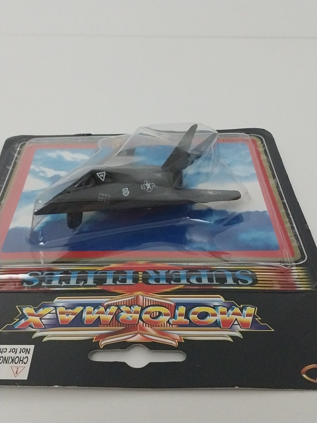 Vtg Motormax Super Elites Die Cast Metal Plane – F-117 Nighthawk No. 63001 – NIB