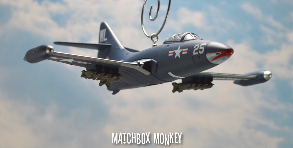 F9F Panther US MARINES Fighter Plane Korean War Custom Christmas Ornament Cougar