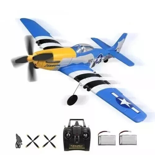 US Foam Aircraft VOLANTEX 2.4G RC Military Airplane Model Toy P51 Mustang Blue