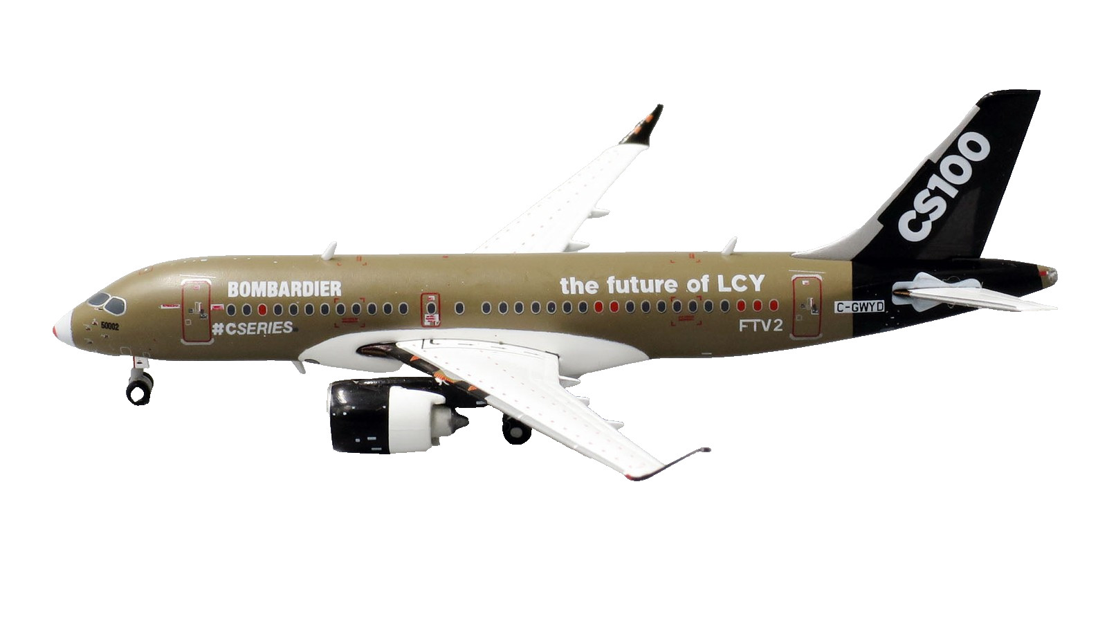 House Color Bombardier CS100 C-GWYD The Future Of LCY JC Wings LH4082 1:400
