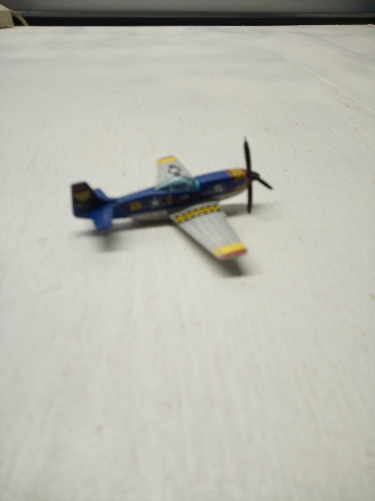 Matchbox 2021 Sky Busters P-14 Blue and Silver Toy Aircraft Plane Mattel