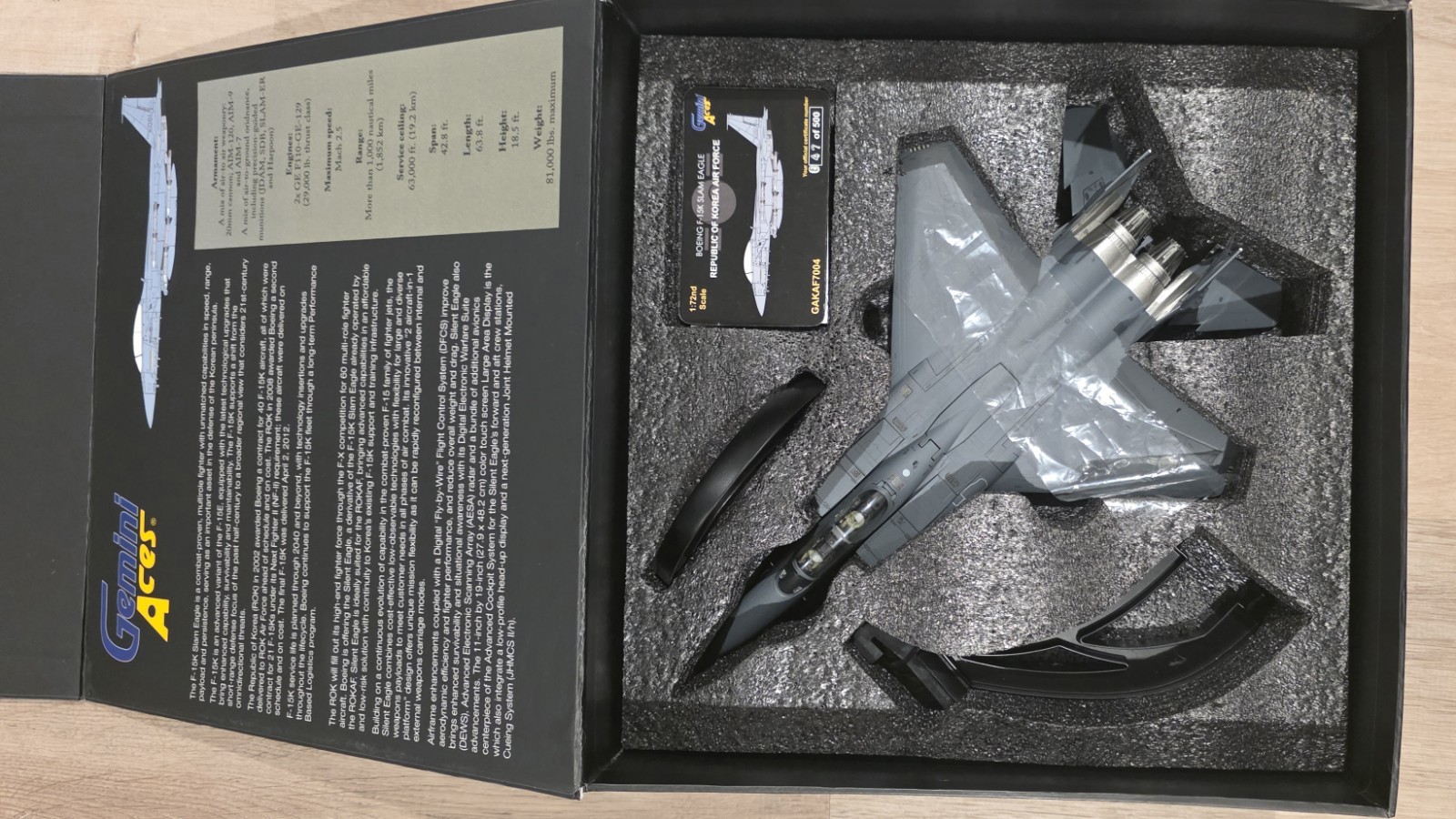 Gemini Aces GAKAF7004 ROKAF F-15K Slam Eagle 1:72 Diecast Limited Edition 500…