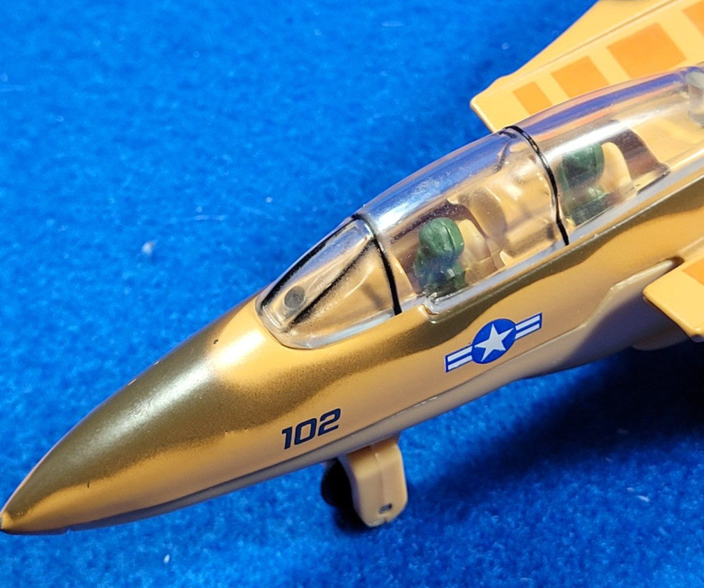 Grumman F-14A Tomcat 10″ Pullback Toy Jet Desert Camo Works Die-Cast Plastic