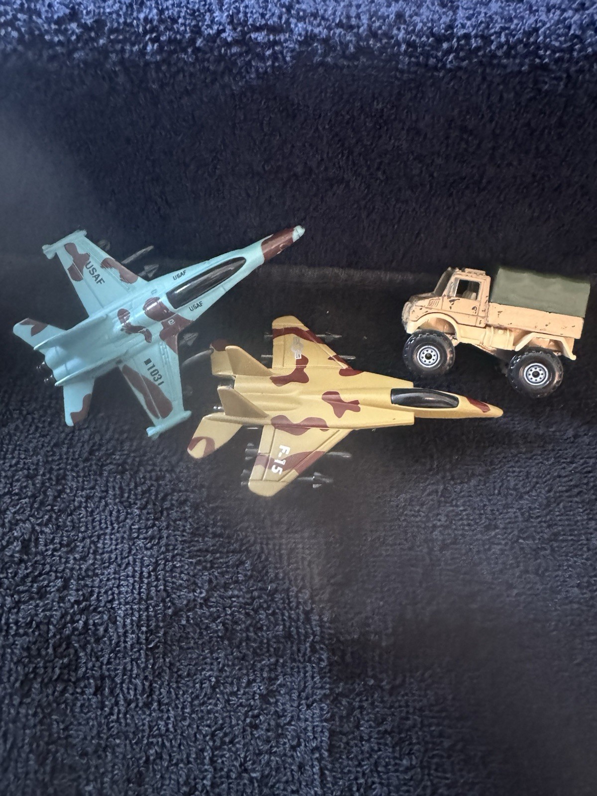 USAF Military Airplane Diecast Toy Planes Multicolor Lot of 3
