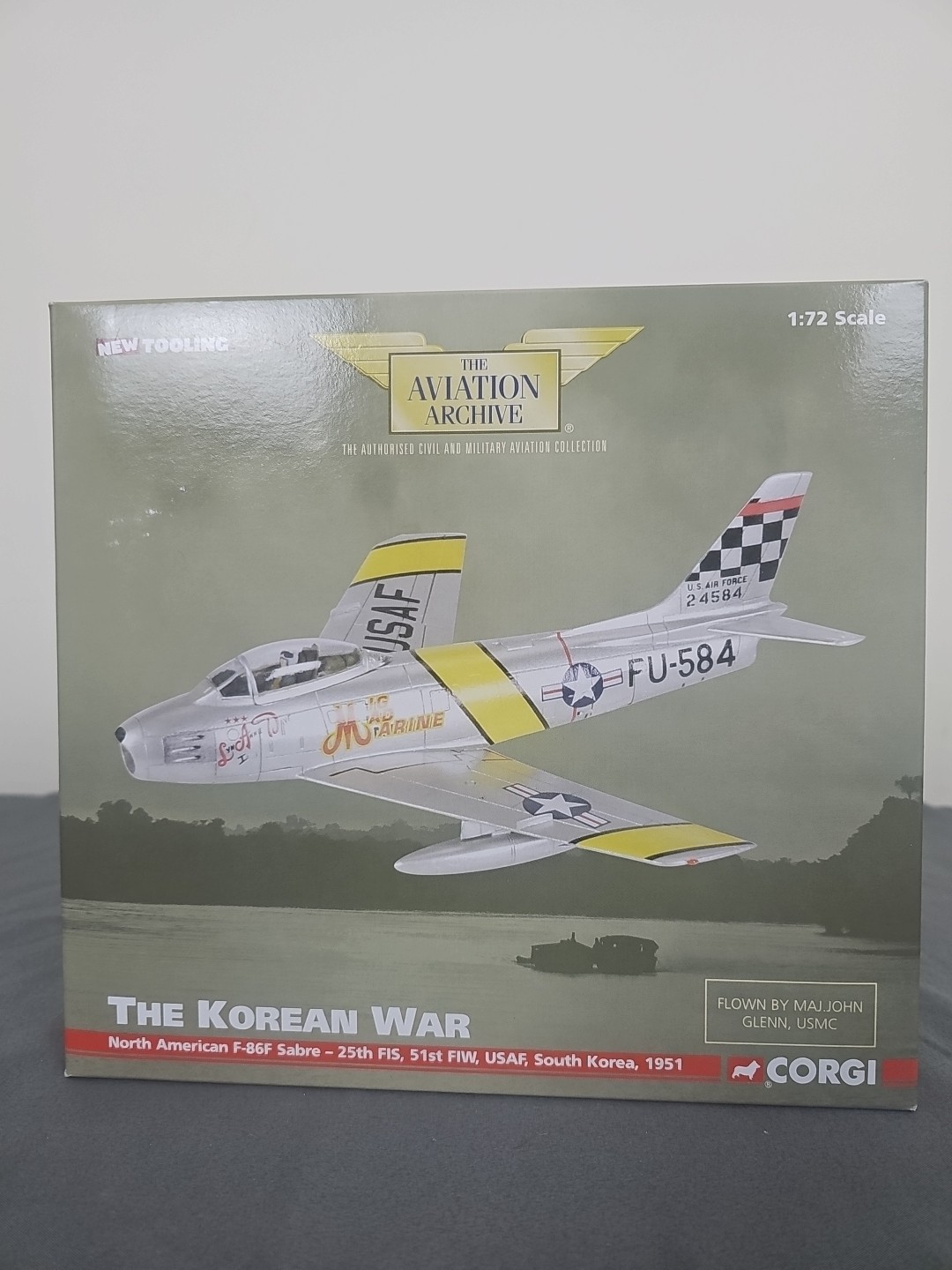 CORGI AVIATION ARCHIVES SERIES 1:72 DIECAST F-86F SABRE MAJOR JOHN GLENN KOREA
