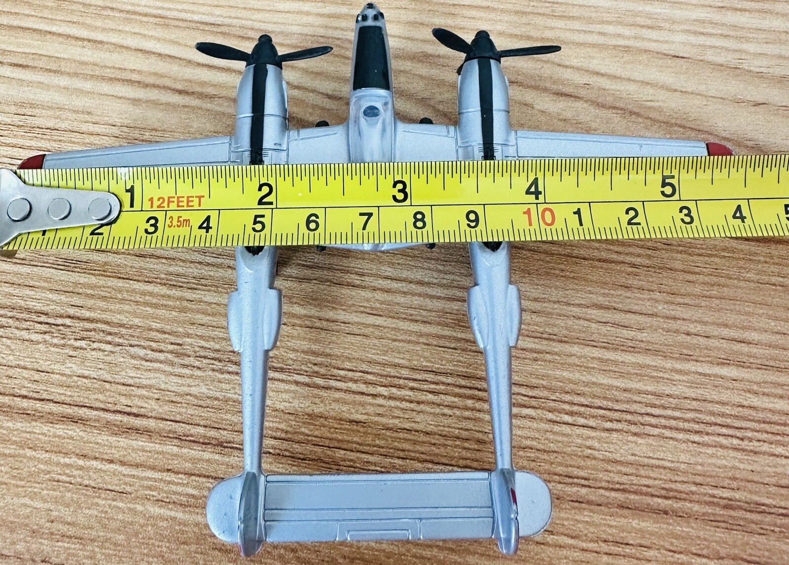 Toys R Us True Heroes Diecast Lockheed Martin P-38 Lightning 4 x 5” Airplane Toy