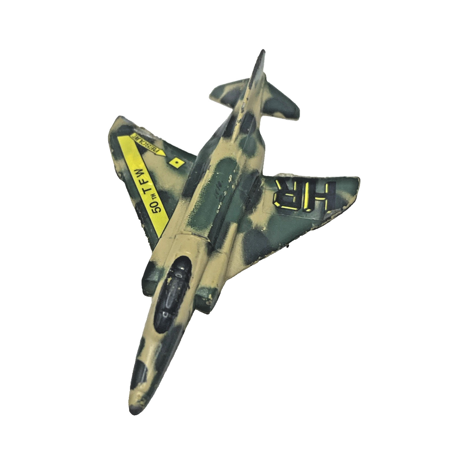 Tootsie Toy Metal F-4 Phantom Fighter Jet Aircraft in Green Camo