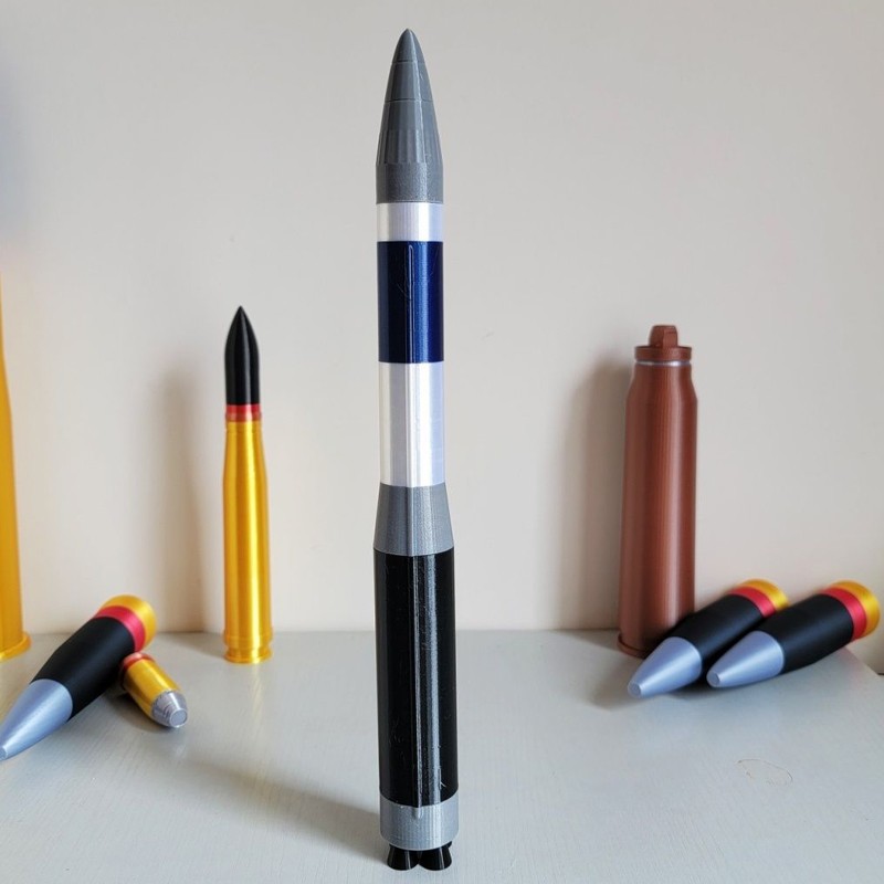 3D Printed 30cm 1:60 Military Model America LGM-30G Minuteman III ICBM Missile