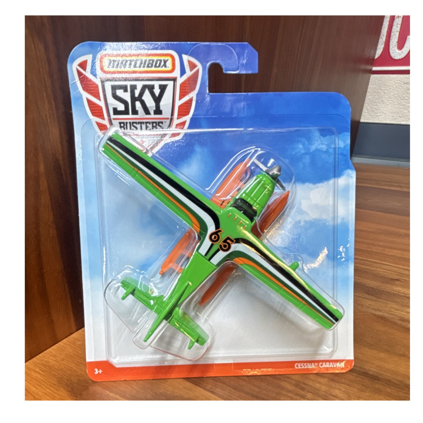 Matchbox Sky Busters Cessna Caravan Diecast Propeller Plane Green/Orange GDY53
