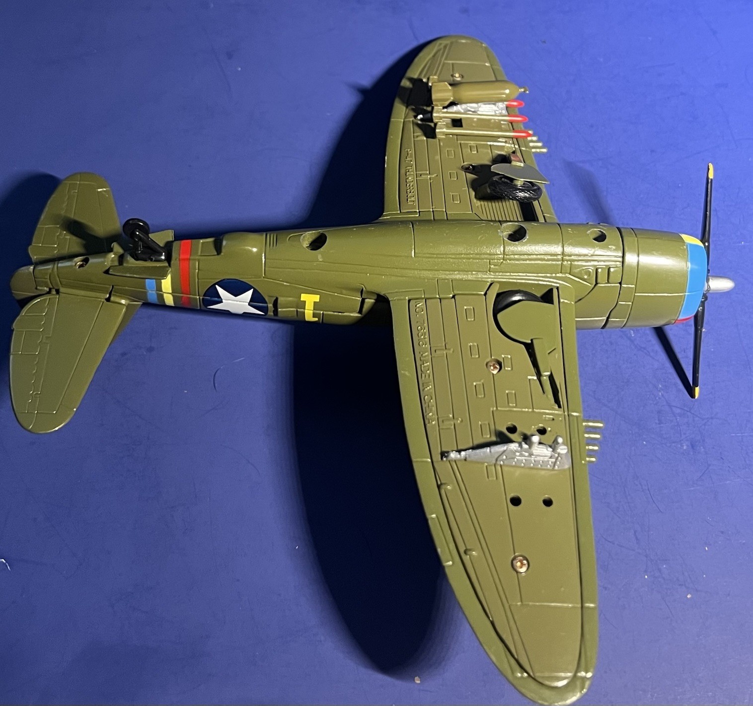 Motor Max P-47 Thunderbolt Diecast Metal/Plastic Airplane 1:48 Scale #76316