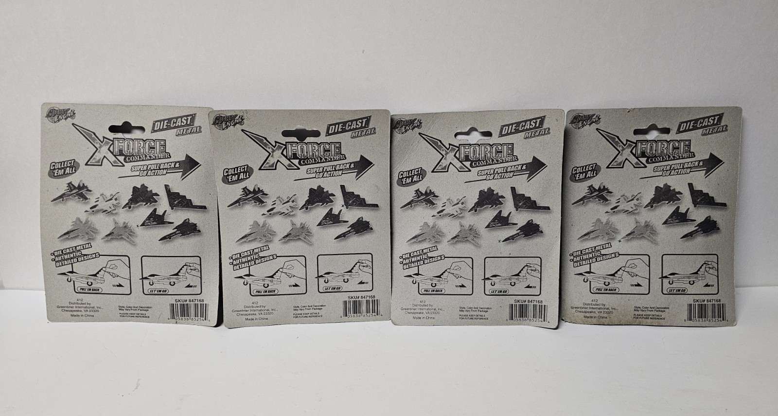 X-Force Commander Complete Set of 8 “Super Pull Back & Go Action” New In Box