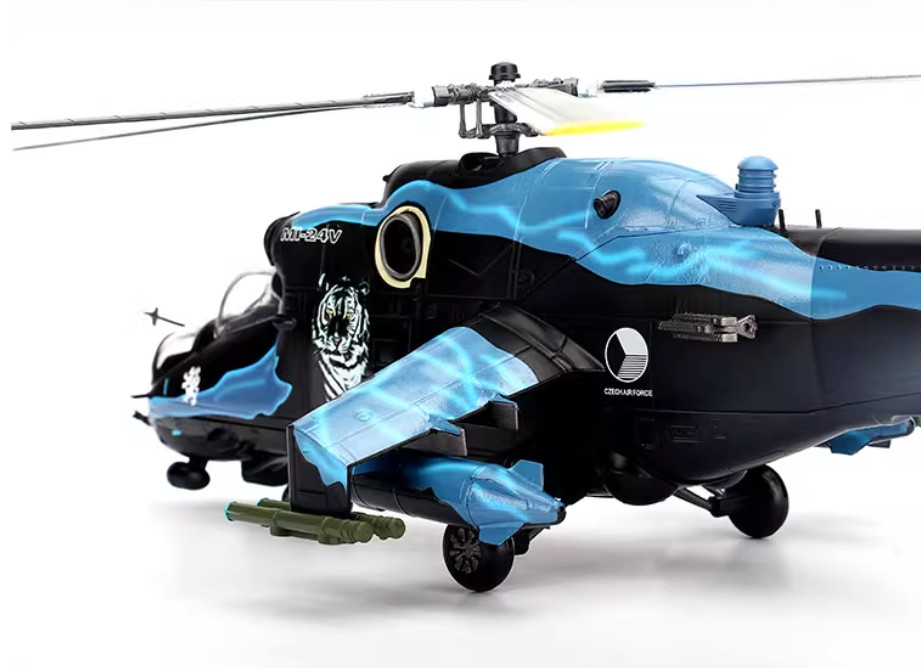 1:48 BLESS Polish Air Force Mi-24V Hind NTM 2005 Attack Helicopter Diecast Model