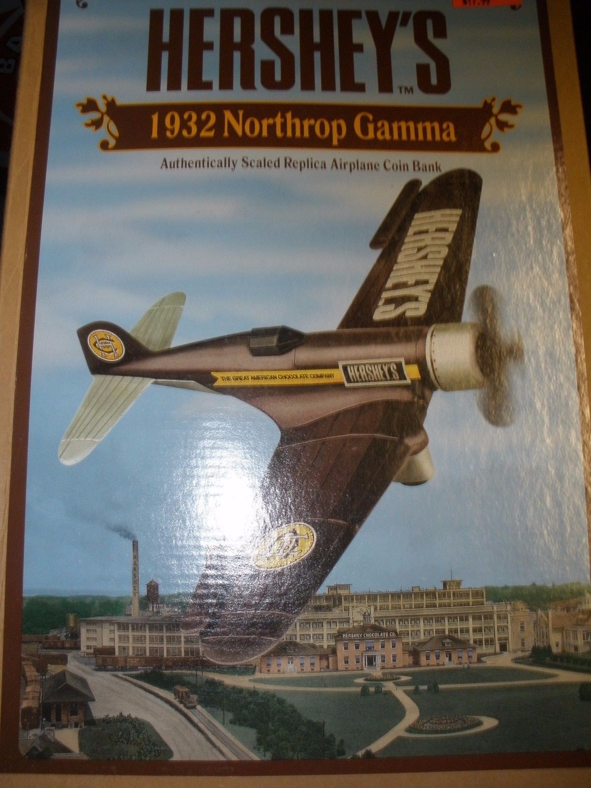 NEW Hershey’s 1932 Northrop Gamma Die Cast Airplane Bank By ERTL