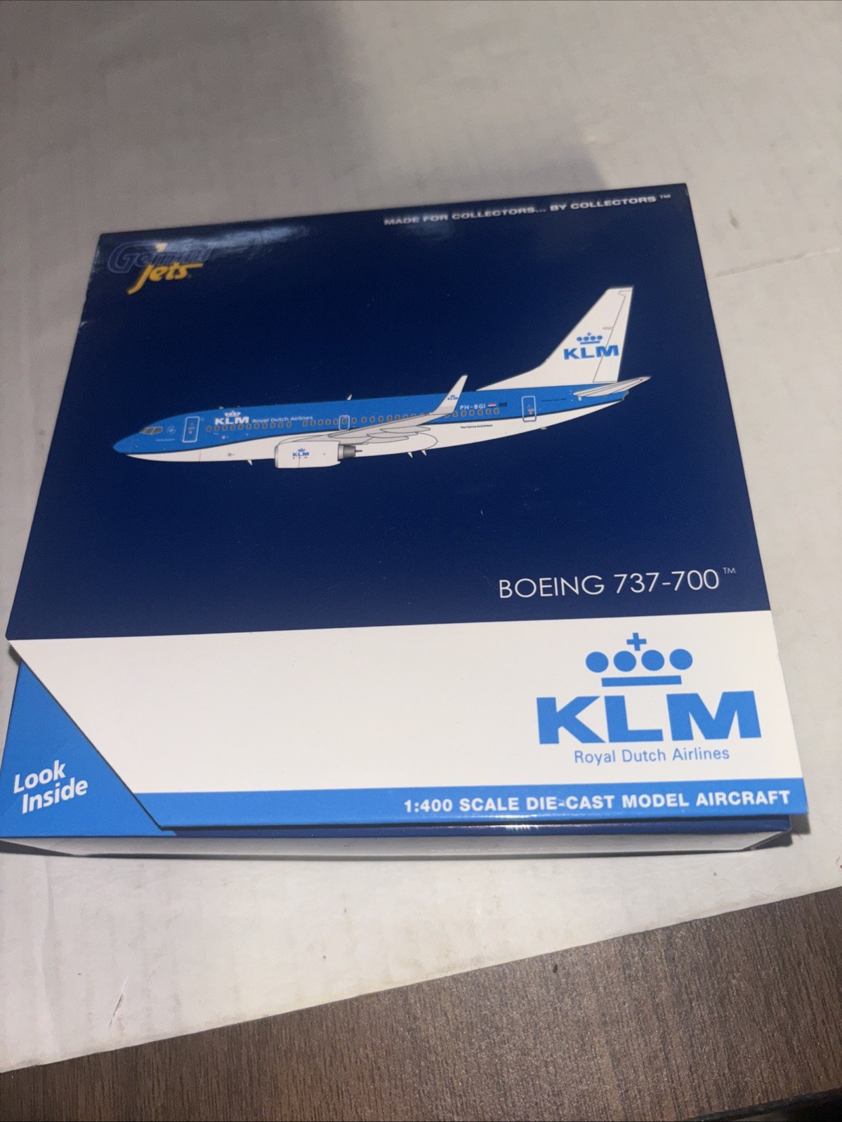 GEMINI JETS KLM Boeing 737-700 Scale 1/400 Box Shows A Few Tears Plane Perfect