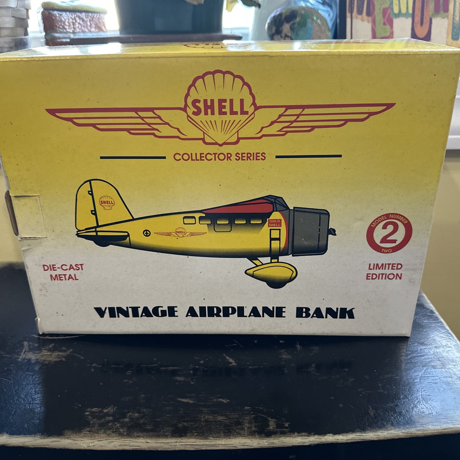 DieCast Shell Oil Co. Vintage Airplane Bank 2nd in Series 35016 NEW IN BOX