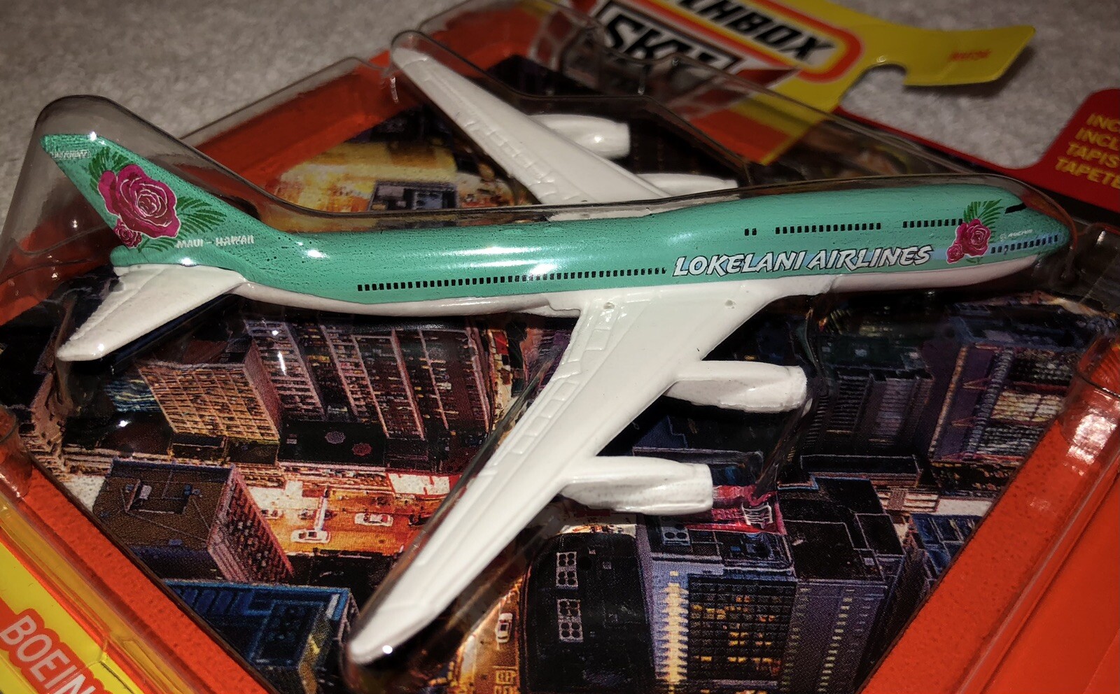 Matchbox Sky Busters #06/32 Boeing 747-8 GREEN | LOKELANI AIRLINES | 2023