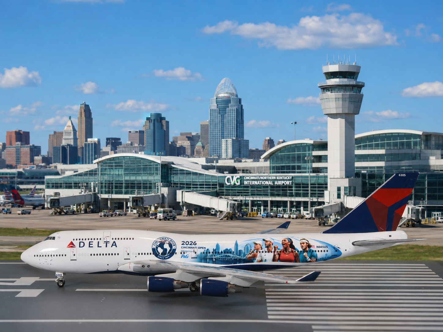 1:400 Delta B 747-400 – 2026 Cincinnati Open – Special Livery