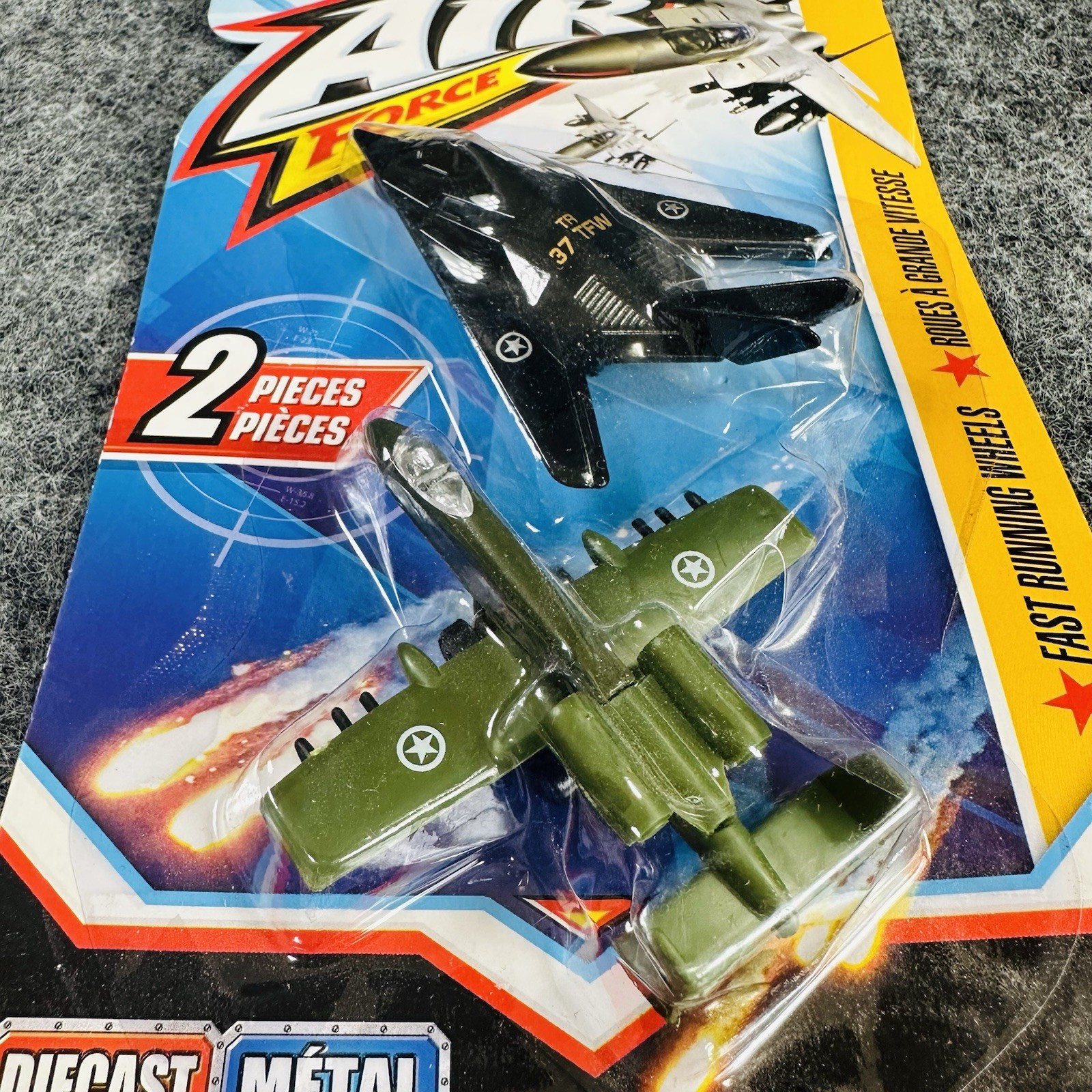 LOT of 3 Air Force Jets Diecast Metal & Plastic Airplanes New Total 6 Planes