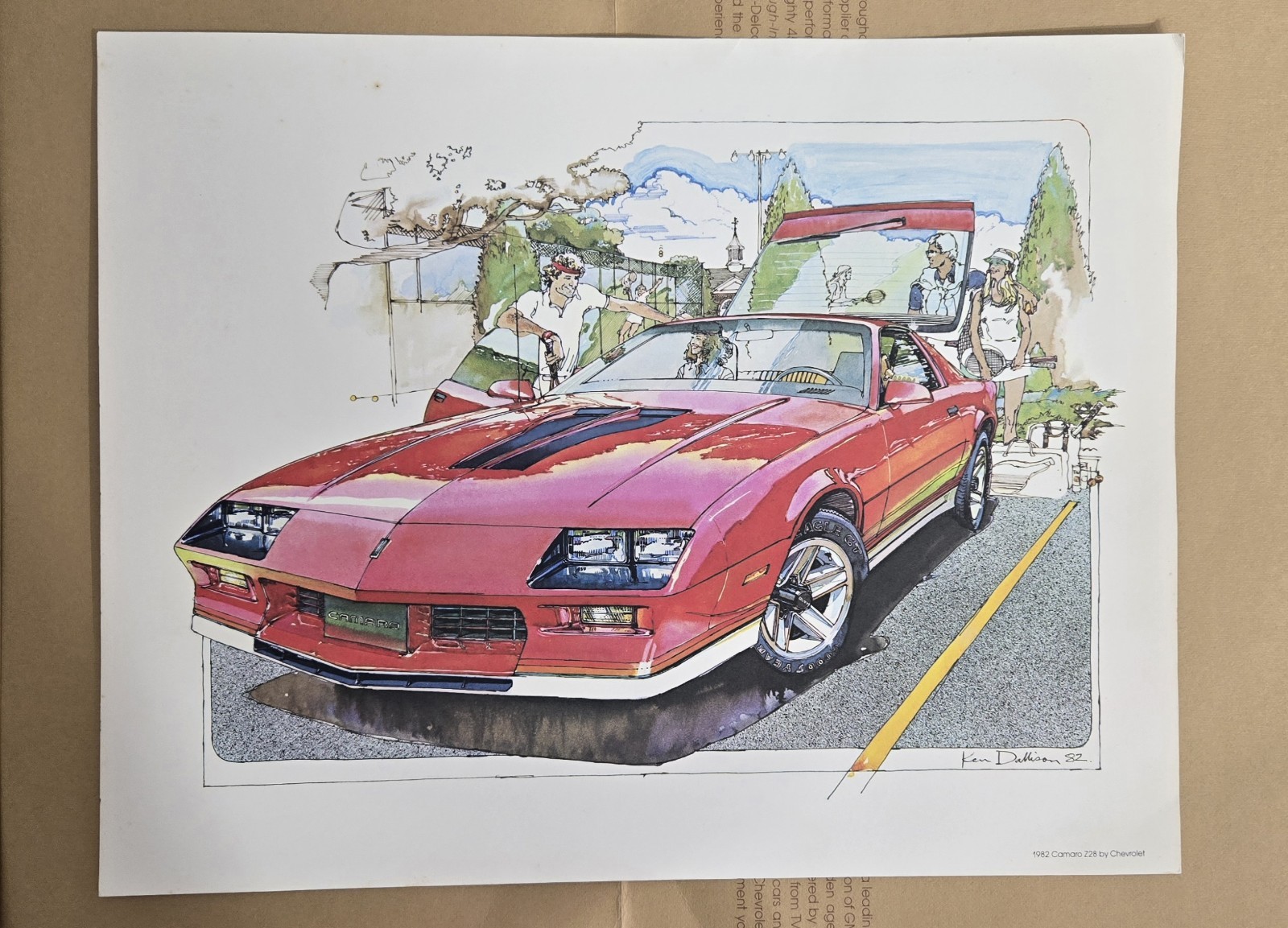 1982 Ken Dallison Print Portfolio GM Perf Camaro Z-28 Pontiac T/A GTO Hurst/Old