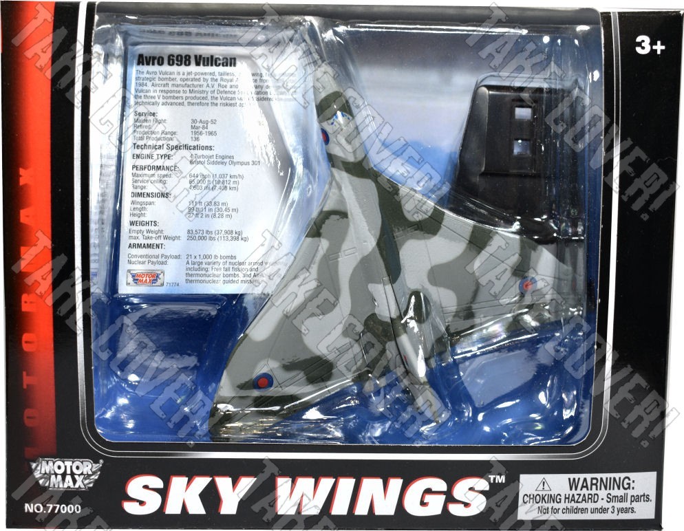 Motormax Skywings – Avro Vulcan – RAF Bomber – Diecast Aircraft Toy