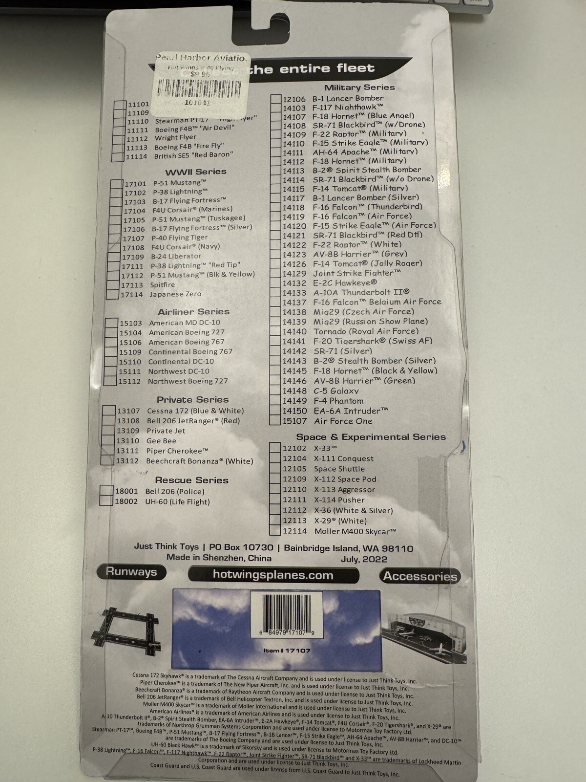 Die Cast Collectible Planes