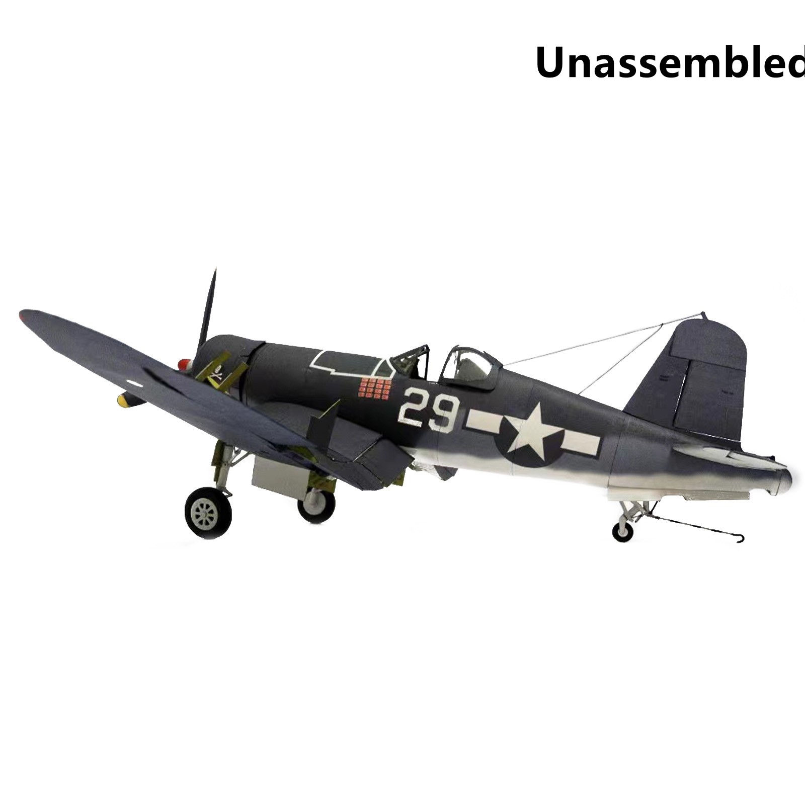 1:33 US F4U-1A Pirate Ship-Borne Fighter Paper Model Military Unassembled DIY