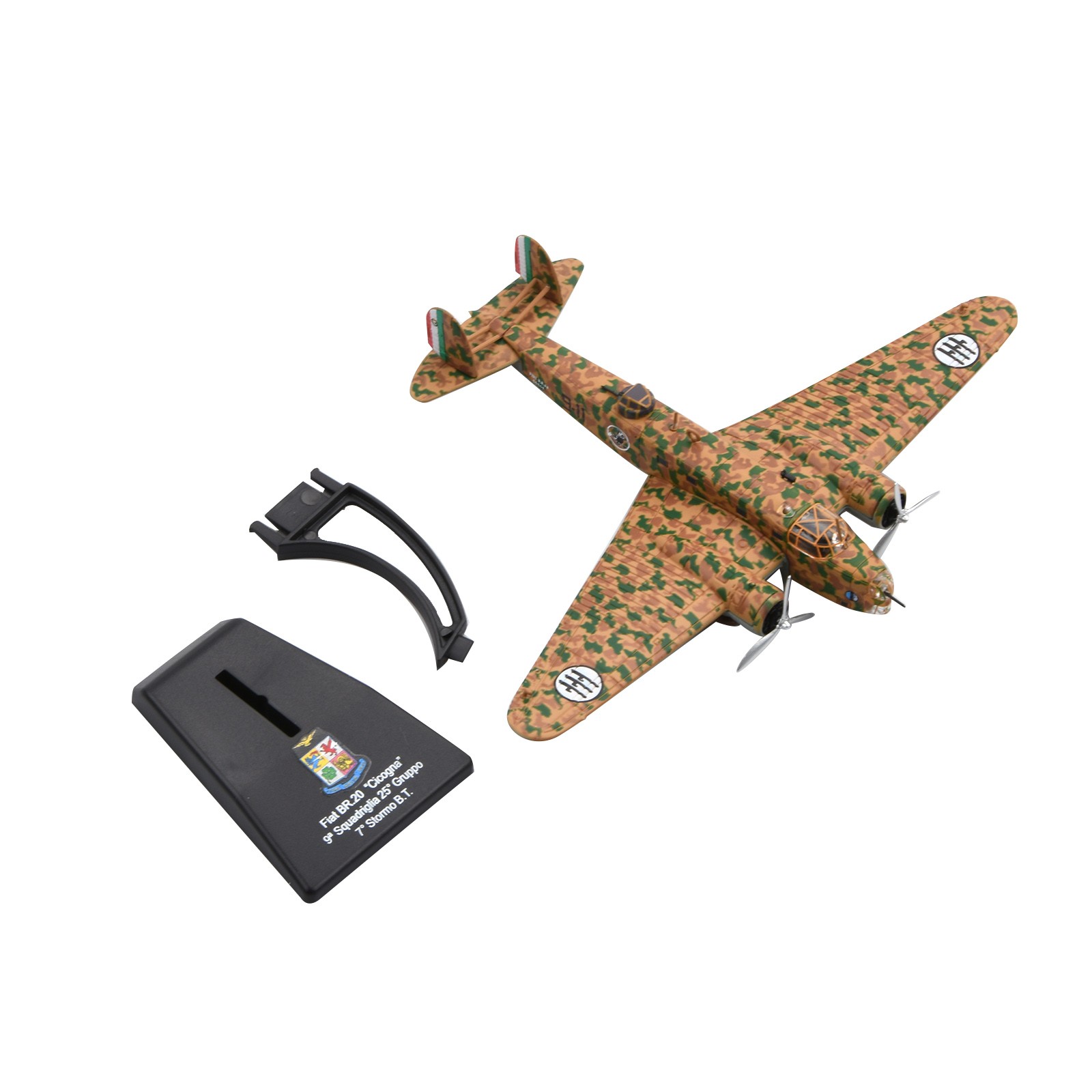 WWII Italian Air Force For Fiat BR.20 1:144 Scale Alloy Bomber Model With Stand