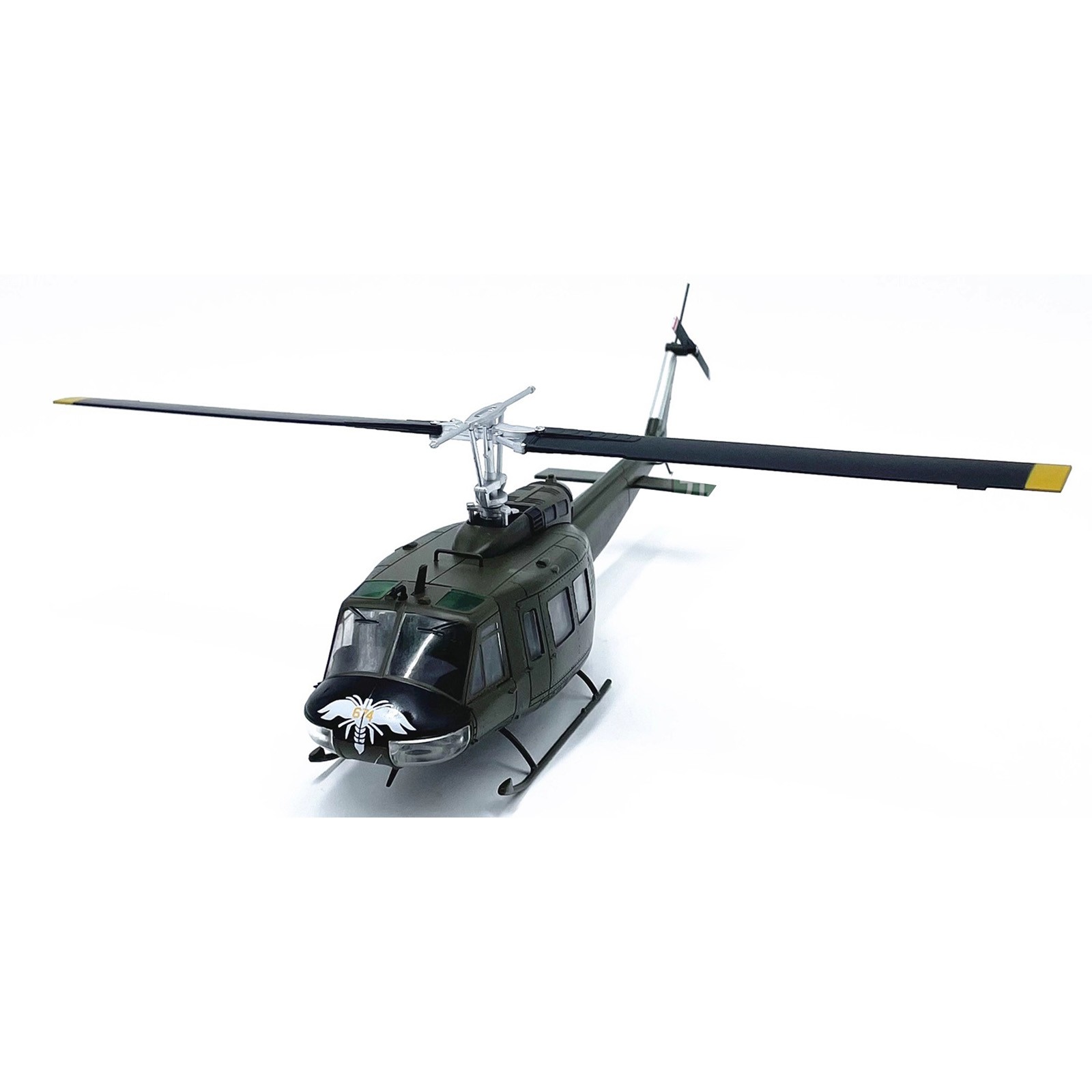 Professional 1:48 UH-1 Iroquois Helicopter Model Alloy Construction Display