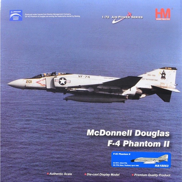 Hobby Master 1:72 USAF McDonnell F-4C Phantom Fighter-Bomber – 433rd TFS HA19063