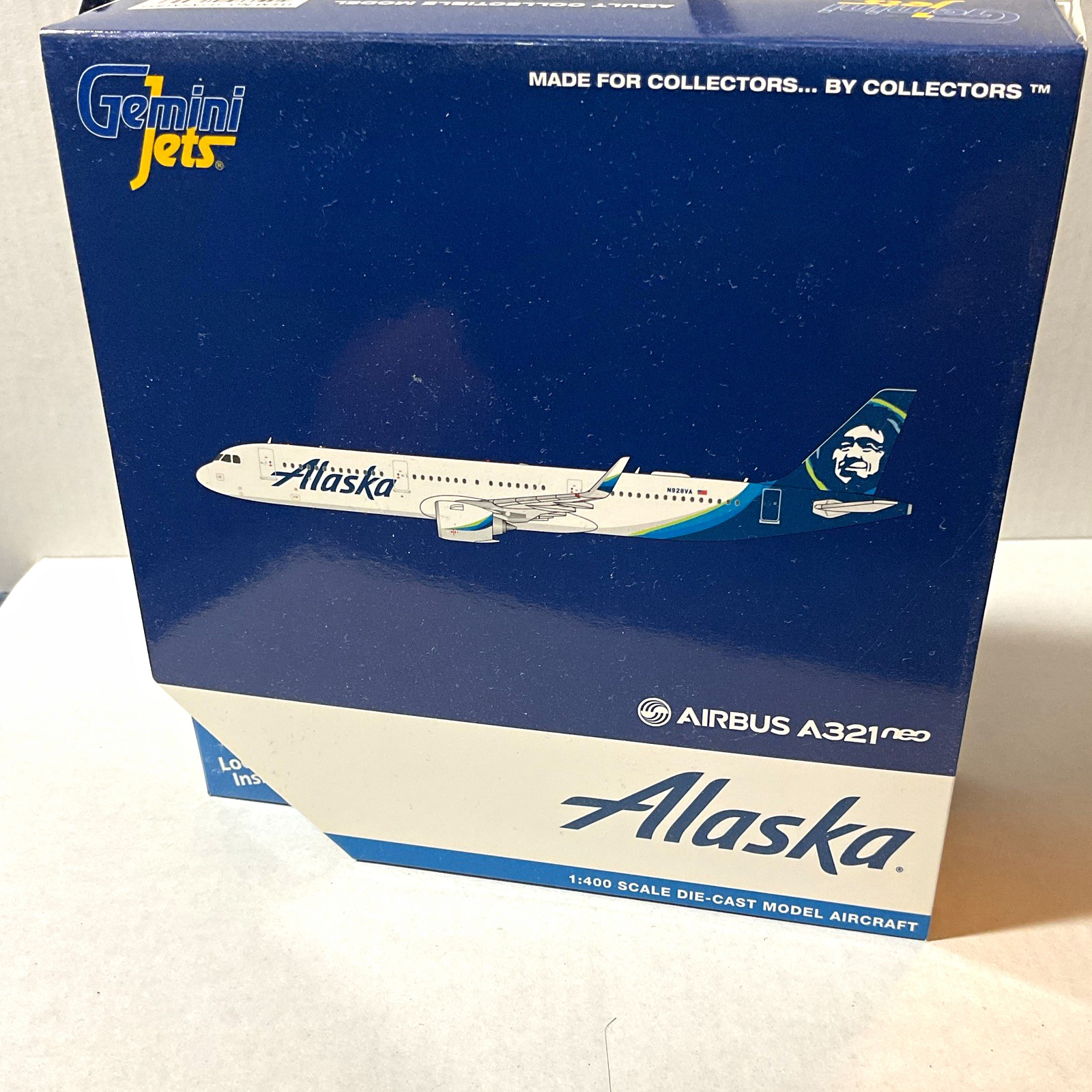 GeminiJets Alaska Airlines Airbus A321neo N929VA 1:400 Diecast Airliner w/ Stand