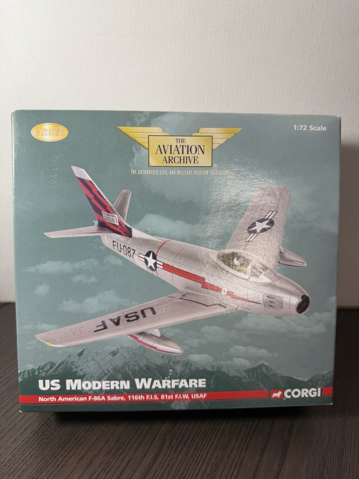 Corgi F-86A Sabre USAF 116th FIW Suffolk England 1:72 Scale AA35802 Retired NEW