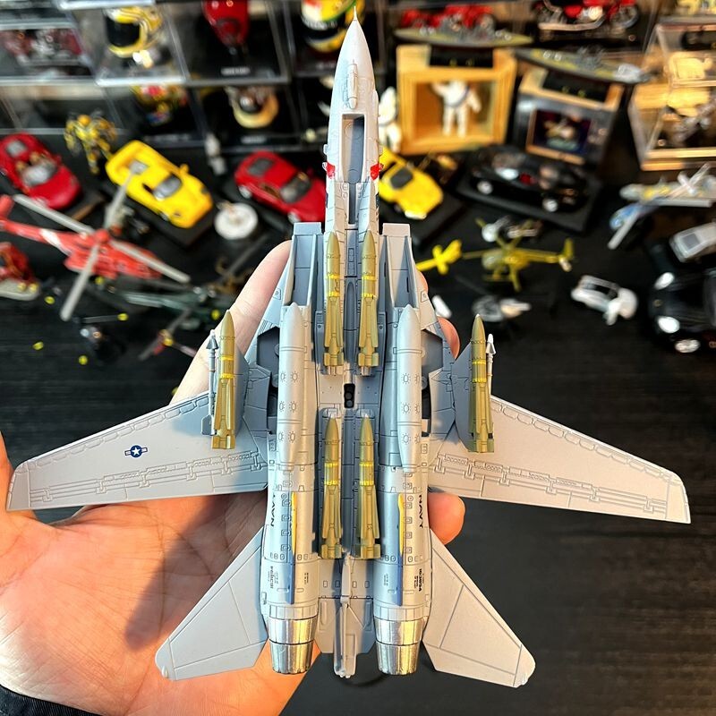 1:100 F-14D Bounty Hunter Squadron VF-2 Fighter Model Diecast Military Aircraft